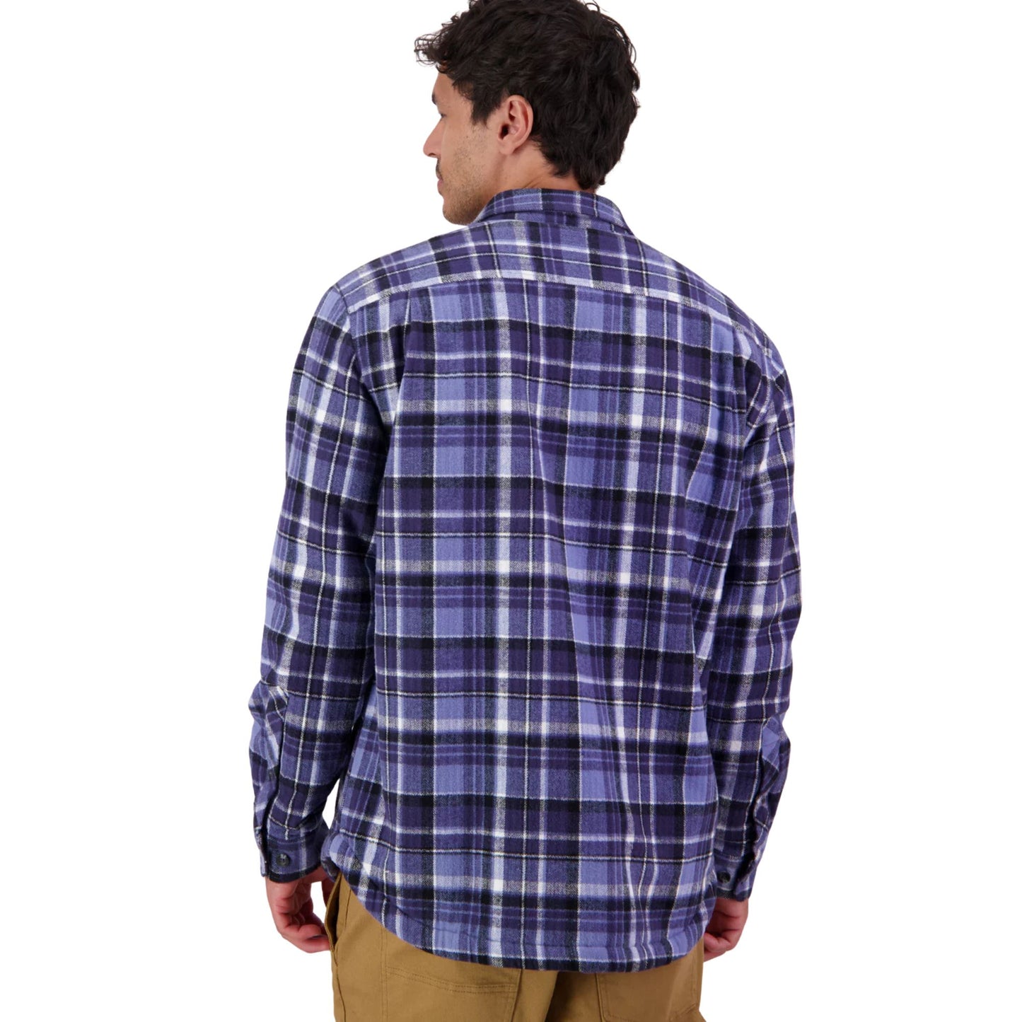 Swanndri Men's Morven Sherpa L/S Shirt -  Bluebird/Navy Check