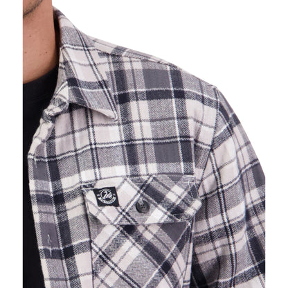 Swanndri Men's Morven Sherpa L/S Shirt -   Dark Shadow/Grey Check
