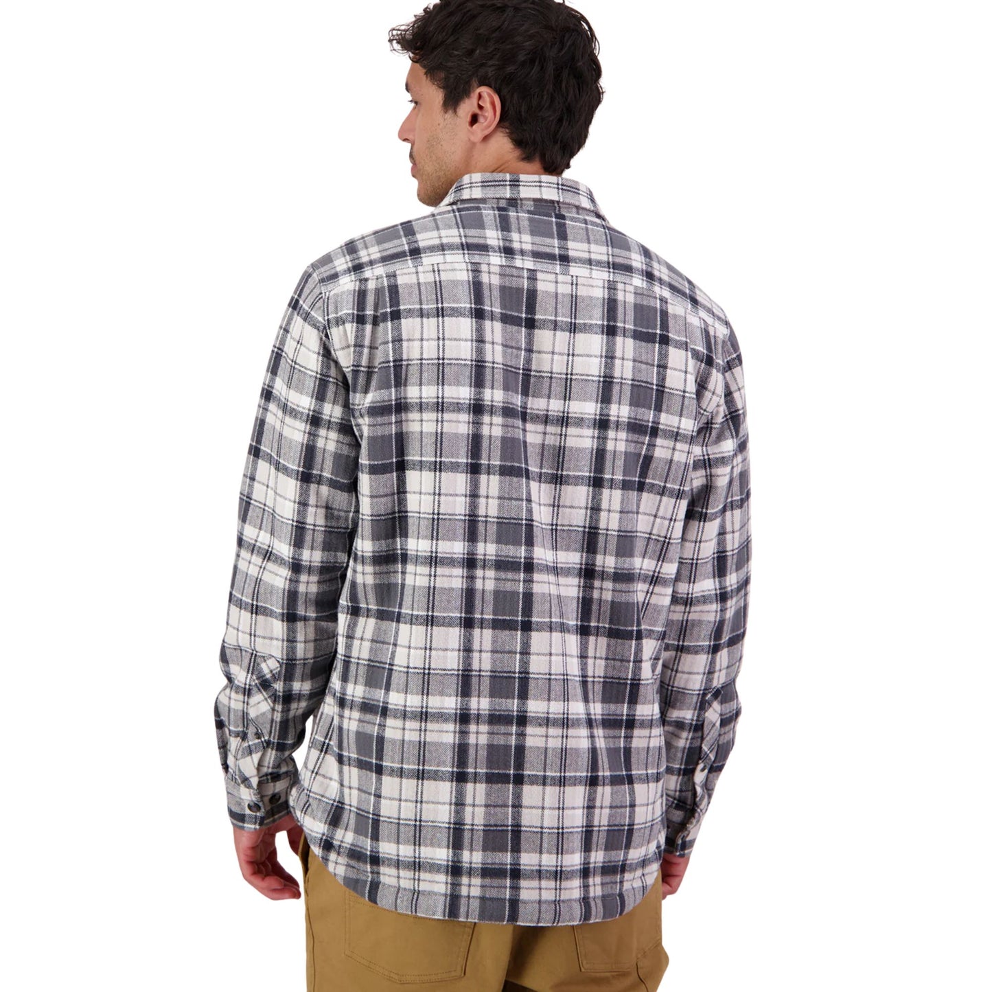Swanndri Men's Morven Sherpa L/S Shirt -   Dark Shadow/Grey Check