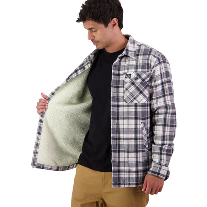 Swanndri Men's Morven Sherpa L/S Shirt -   Dark Shadow/Grey Check