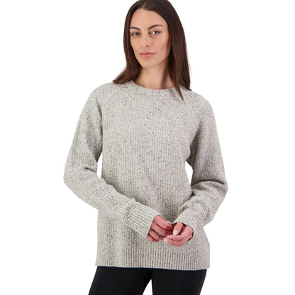 Swanndri Women's Lyttleton Waffle Crew - Mid Grey Marle