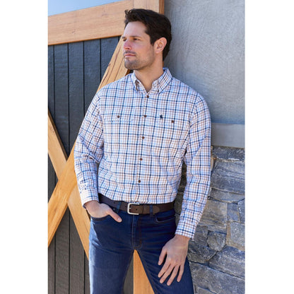 Thomas Cook Mens Jase 2PKT L/S Shirt - Navy/Tan
