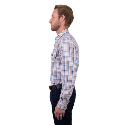 Thomas Cook Mens Jase 2PKT L/S Shirt - Navy/Tan