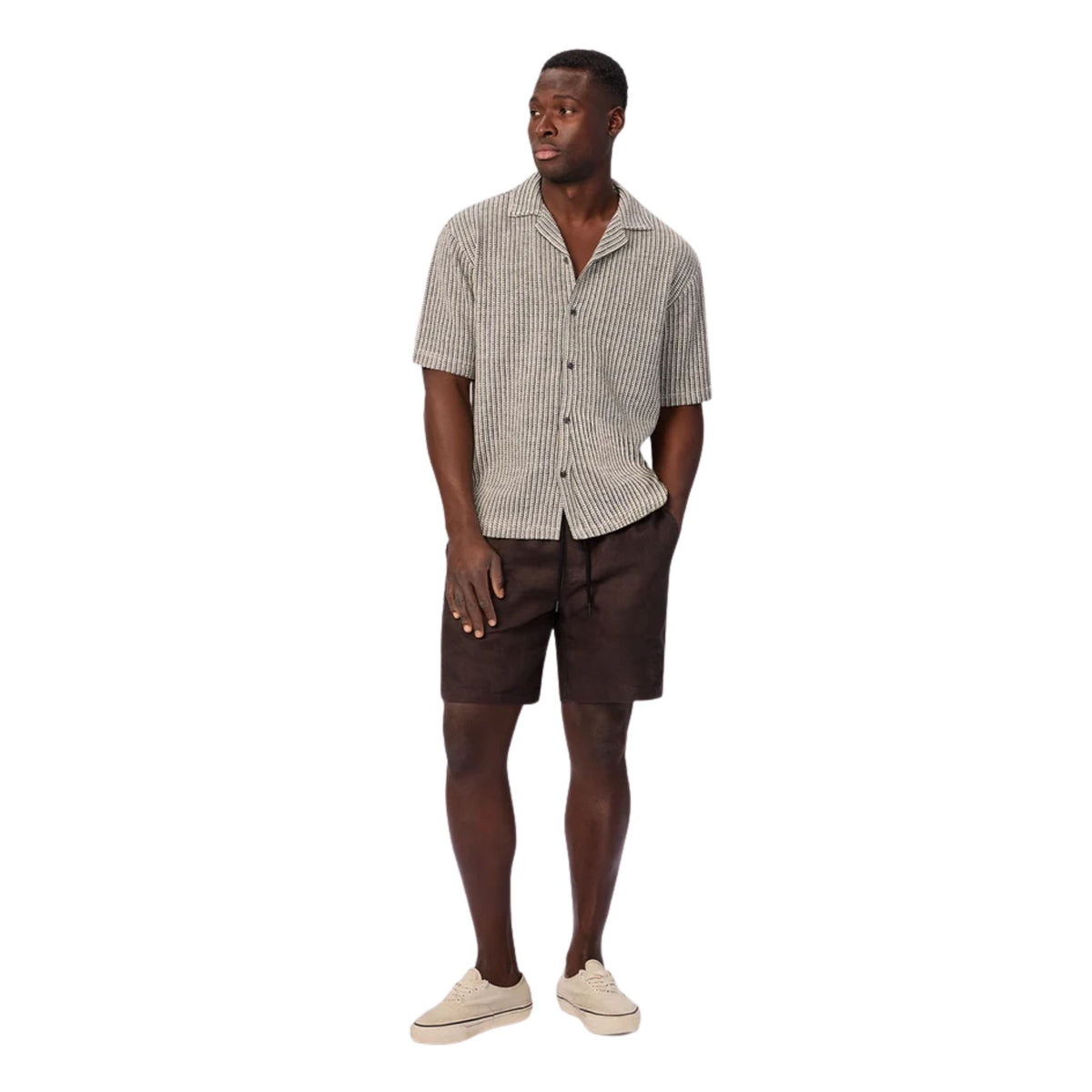 Industrie The Marina Linen Short - Liquor Rice