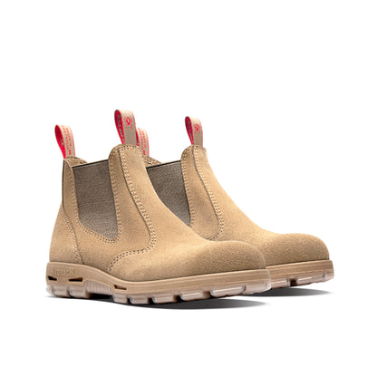 Redback Bobcat Slip On Non Safety Boot - Sand Suede