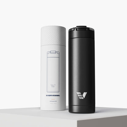 Evervessel Maxi Stainless Steel Insulated Water Bottle - Black Sand