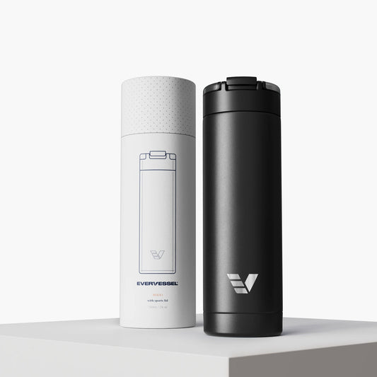 Evervessel Maxi Stainless Steel Insulated Water Bottle - Black Sand