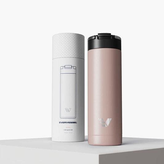 Evervessel Maxi Stainless Steel Insulated Water Bottle - Rose