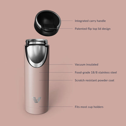 Evervessel Maxi Stainless Steel Insulated Water Bottle - Rose