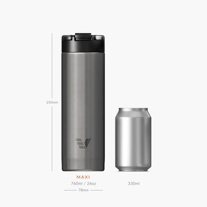 Evervessel Maxi Stainless Steel Insulated Water Bottle - Stainless