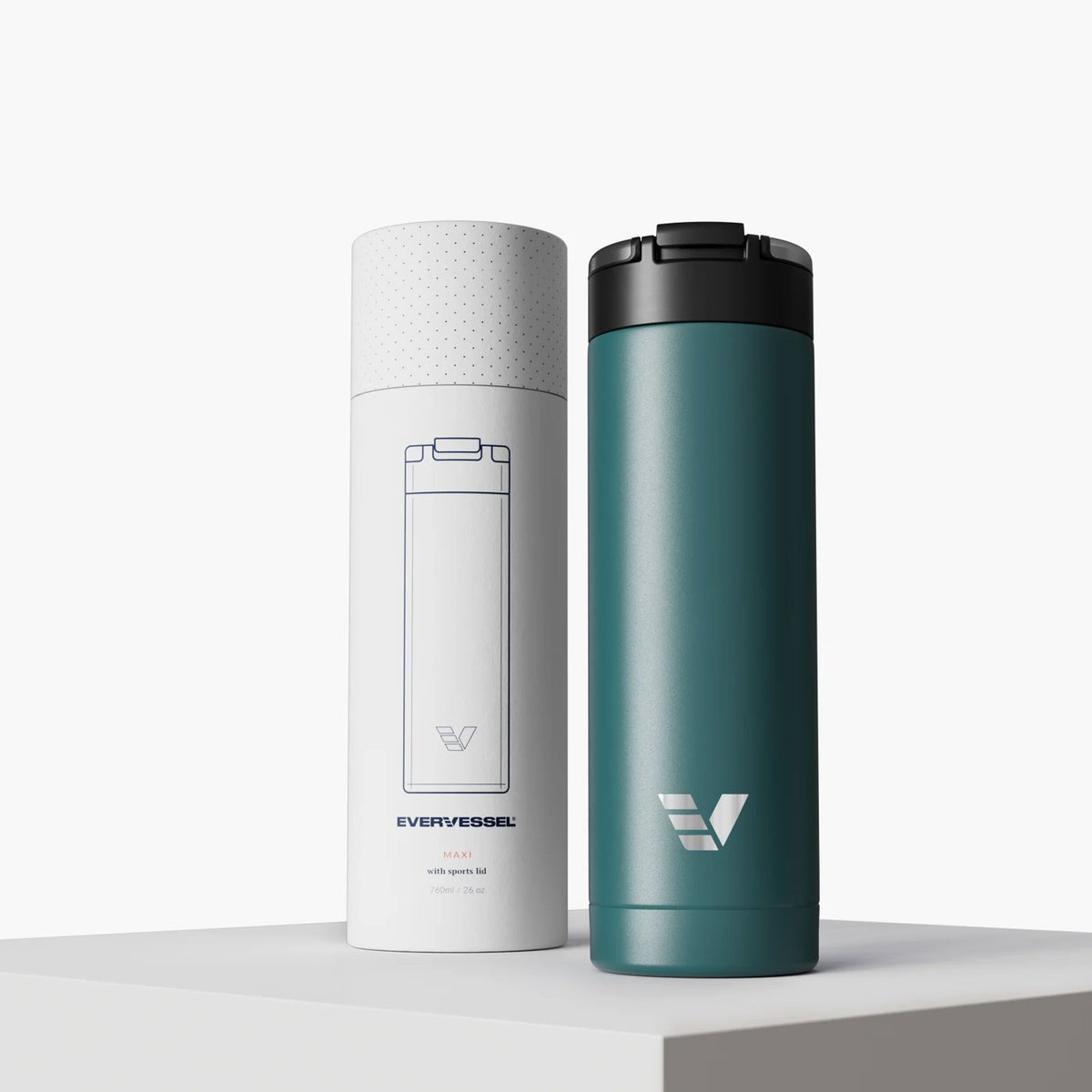 Evervessel Maxi Stainless Steel Insulated Water Bottle - Teal