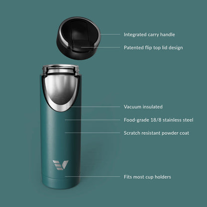 Evervessel Maxi Stainless Steel Insulated Water Bottle - Teal