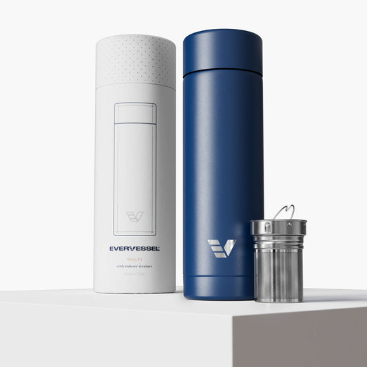 Evervessel Multi Insulated Bottle with Tea Infuser - Blue