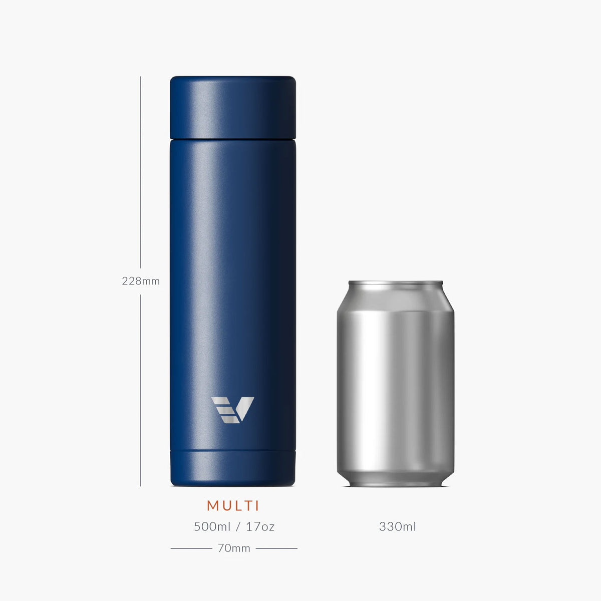 Evervessel Multi Insulated Bottle with Tea Infuser - Blue