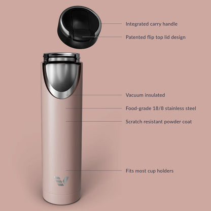 Evervessel Super Maxi Stainless Steel Insulated Water Bottle - Rose