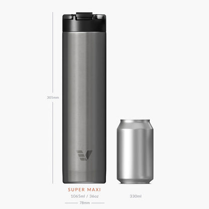 Evervessel Super Maxi Stainless Steel Insulated Water Bottle - Stainless