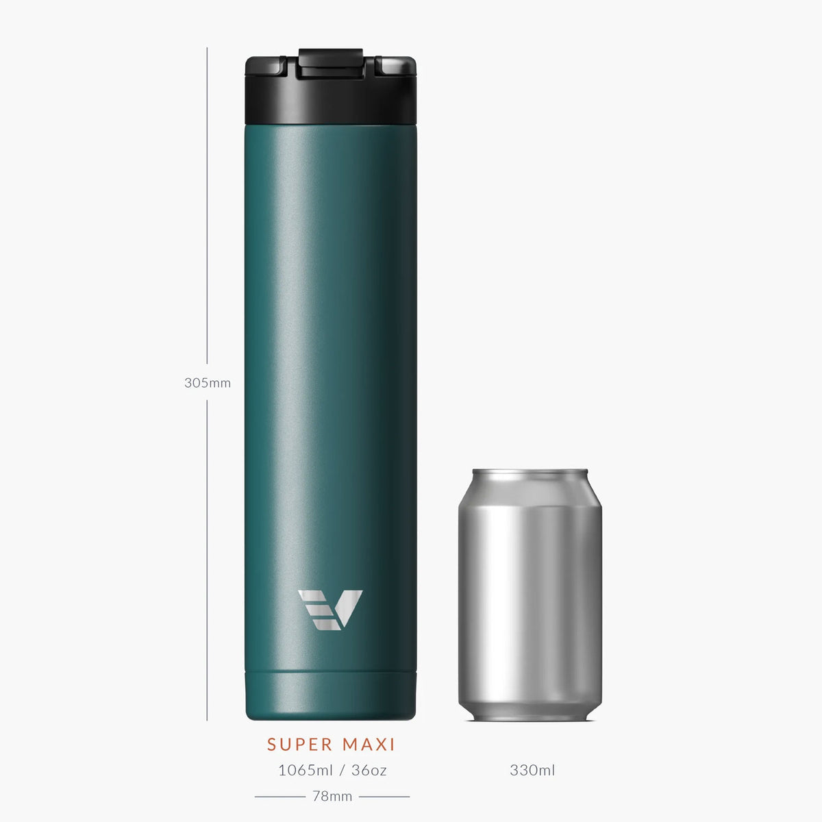Evervessel Super Maxi Stainless Steel Insulated Water Bottle - Teal
