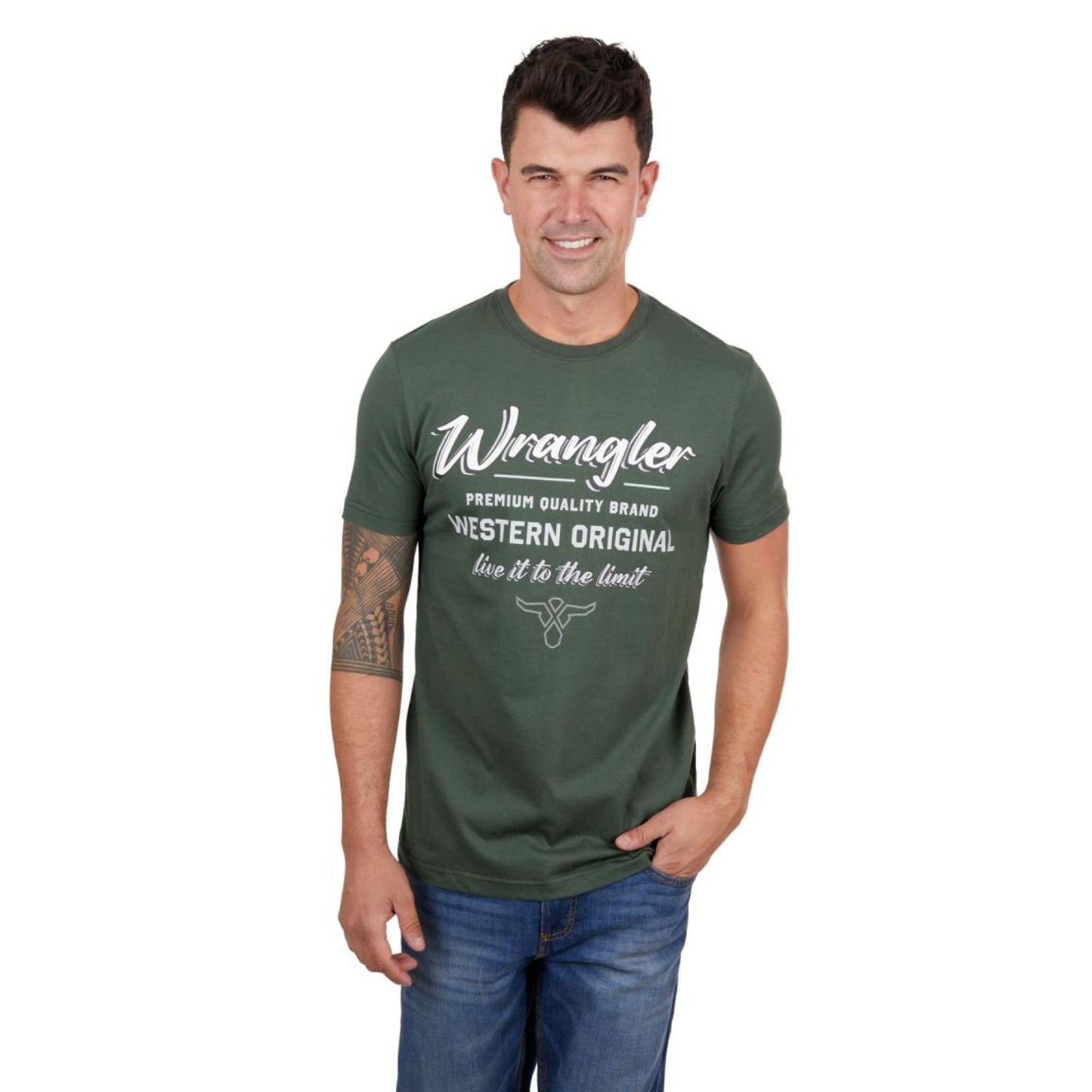 Wrangler Men's Ethan S/S Tee - Cypress