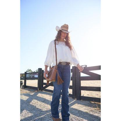 Wrangler Women's Daria 3/4 Sleeve Blouse - Ivory
