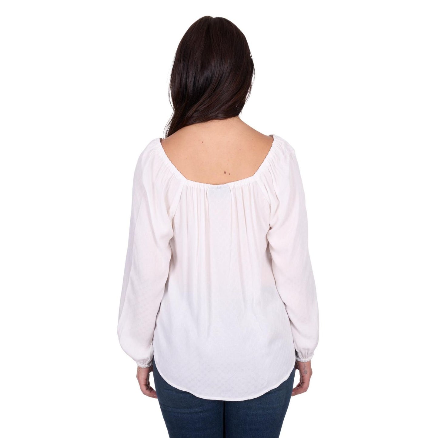 Wrangler Women's Daria 3/4 Sleeve Blouse - Ivory