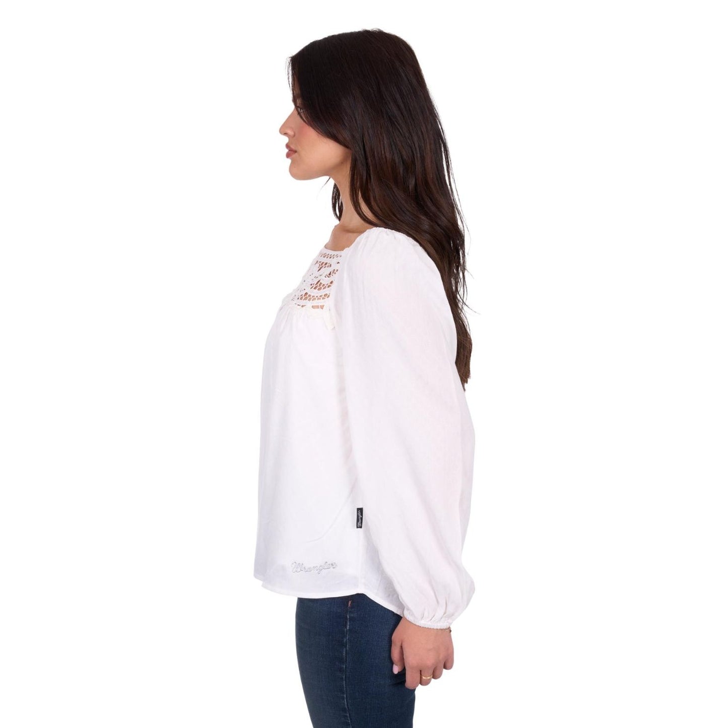 Wrangler Women's Daria 3/4 Sleeve Blouse - Ivory