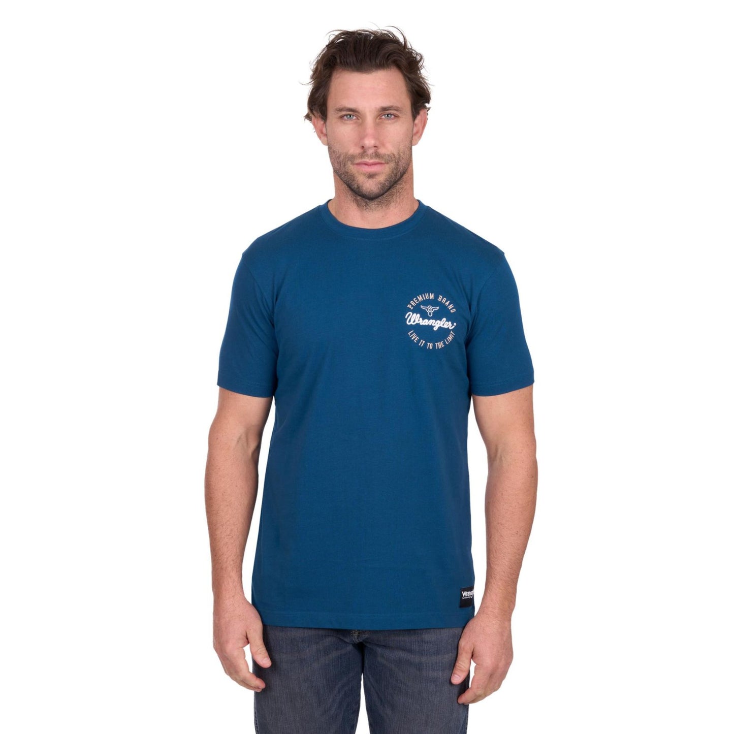 Wrangler Mens Mario S/S Tee - Denim