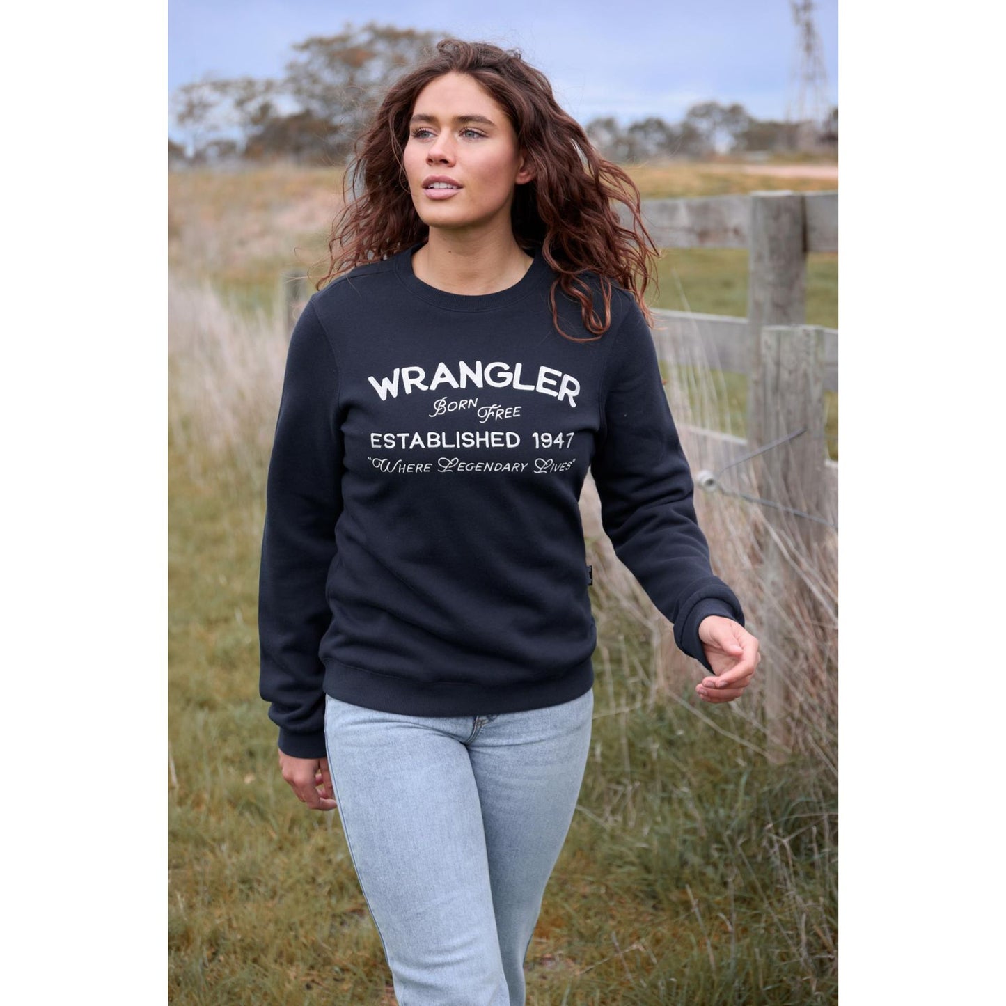 Wrangler Womens Bella Crew- Navy