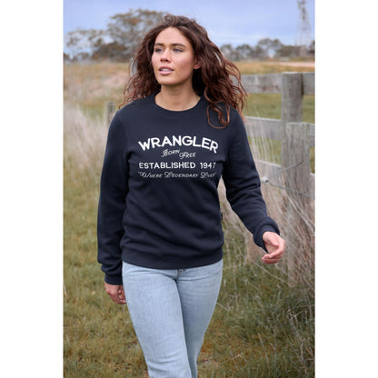Wrangler Womens Bella Crew- Navy