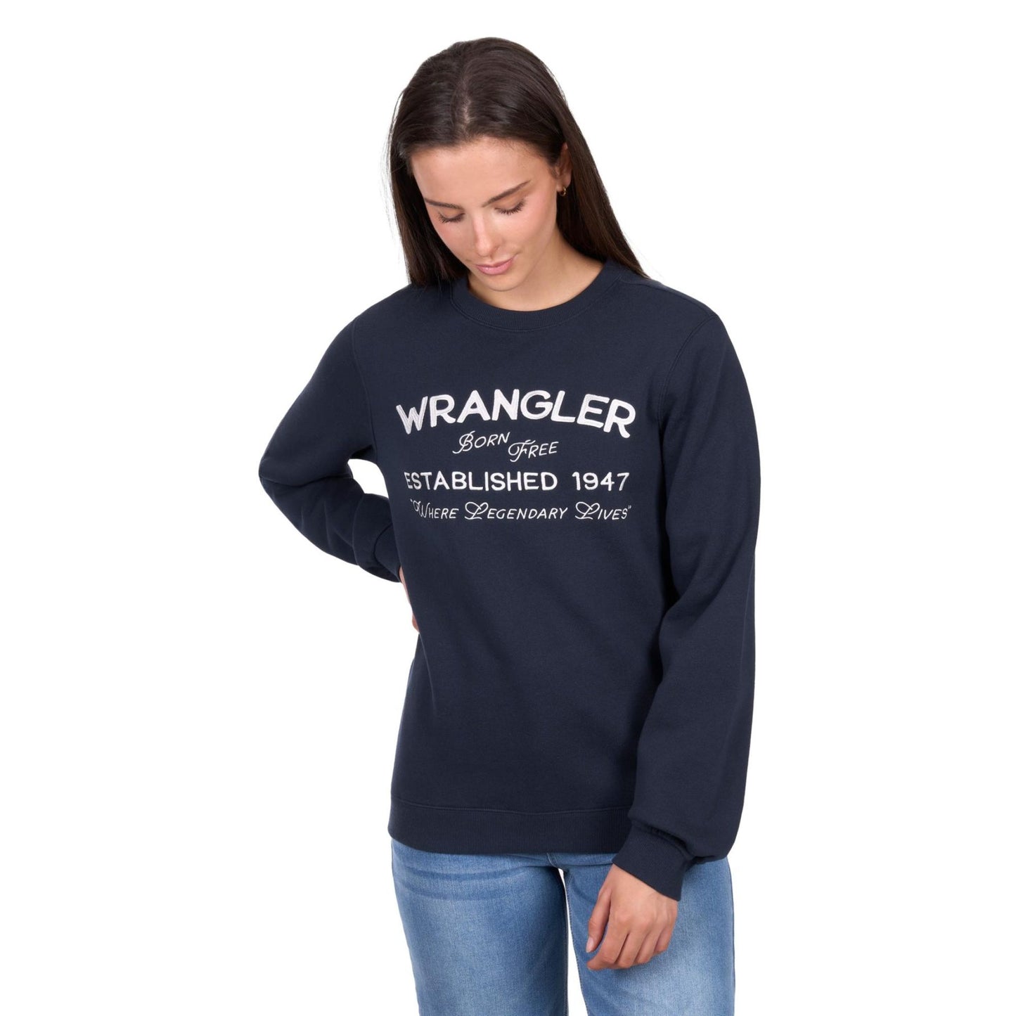 Wrangler Womens Bella Crew- Navy