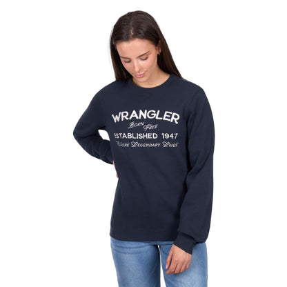 Wrangler Womens Bella Crew- Navy