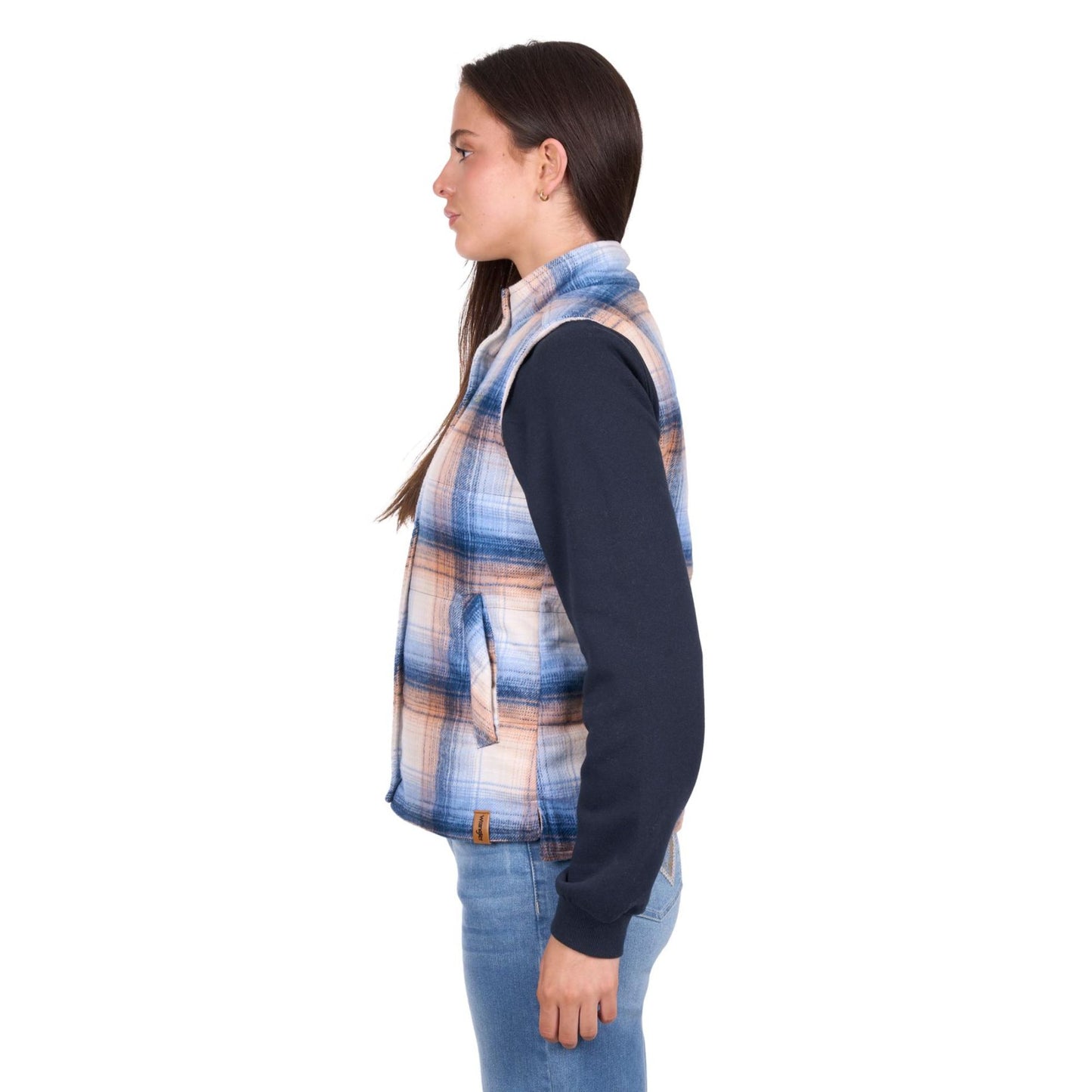 Wrangler Womens Darla Vest - Blue/Clay