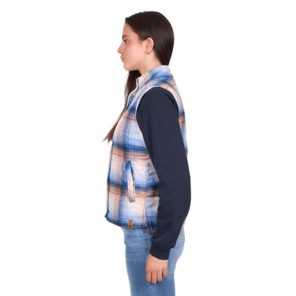 Wrangler Womens Darla Vest - Blue/Clay