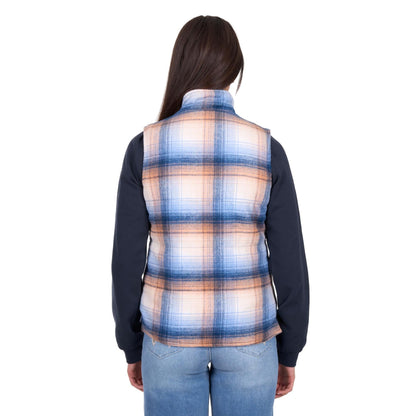 Wrangler Womens Darla Vest - Blue/Clay