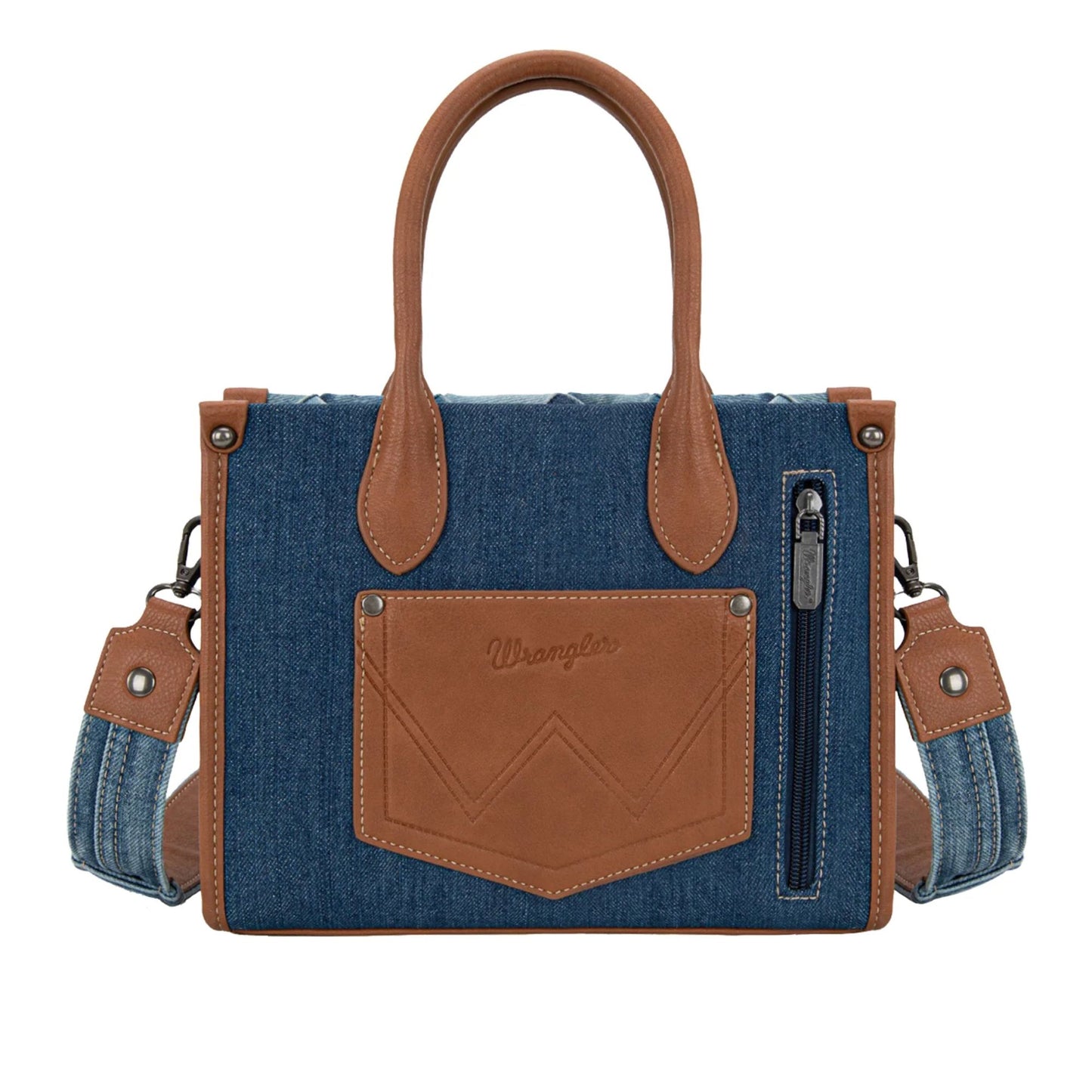 Wrangler Denim Patchwork Crossbody Bag - Denim