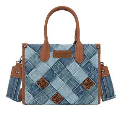 Wrangler Denim Patchwork Crossbody Bag - Denim