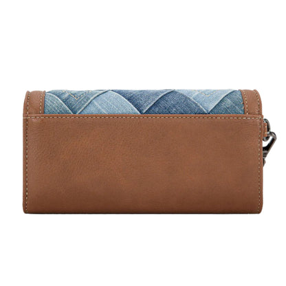 Wrangler Denim Patchwork Wallet - Denim