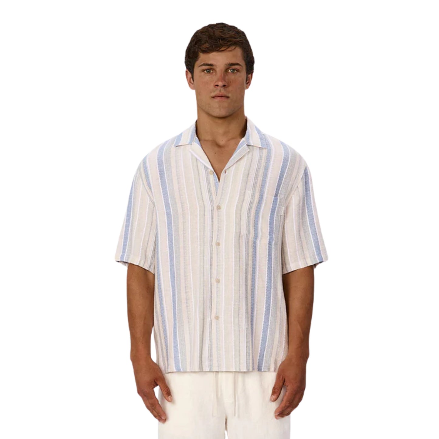 Industrie The Oakfield Short Sleeve Shirt - Blue Multi