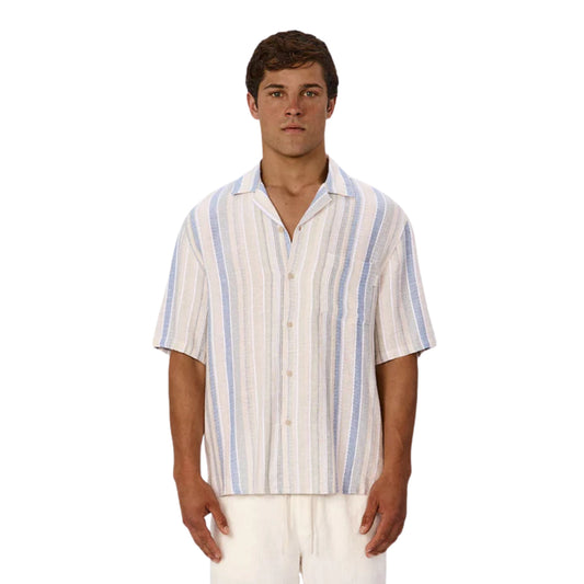 Industrie The Oakfield Short Sleeve Shirt - Blue Multi