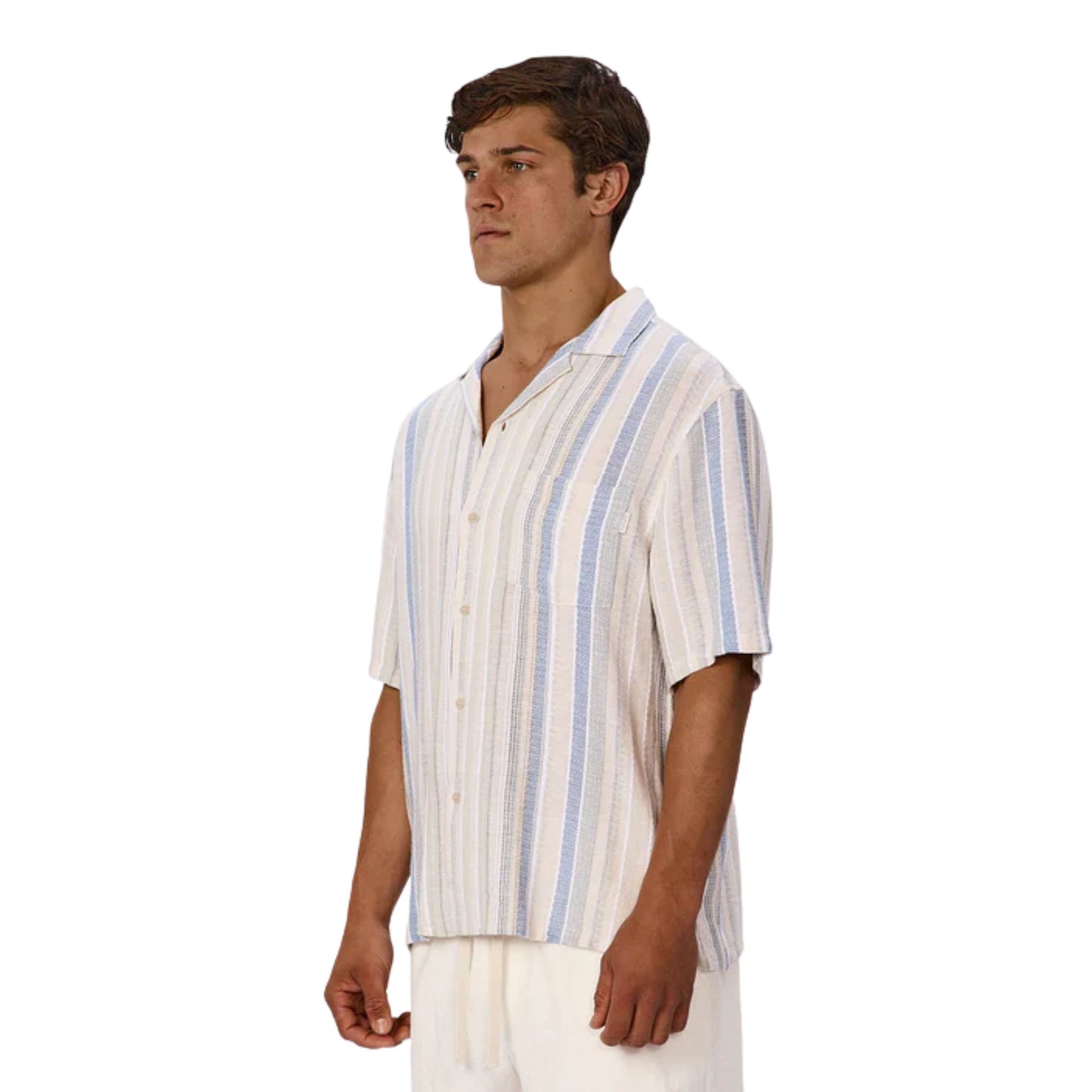 Industrie The Oakfield Short Sleeve Shirt - Blue Multi