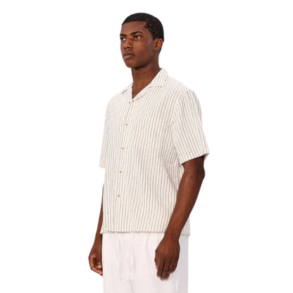 Industrie The Gilcrest Short Sleeve Shirt - White / Navy