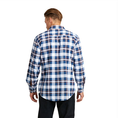 Swanndri Men's Egmont Long Sleeve Shirt - Navy Check