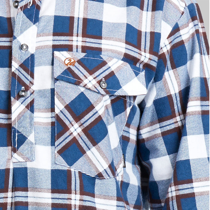 Swanndri Men's Egmont Long Sleeve Shirt - Navy Check