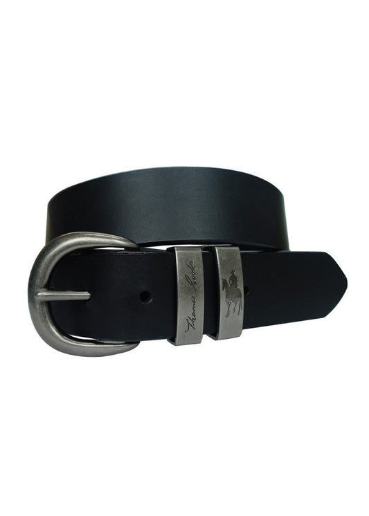 Thomas Cook Silver Twin Keeper Belt - Black