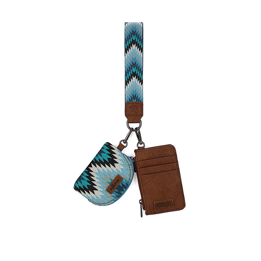 Wrangler Nevada Dual Pouch Wristlet - Blue
